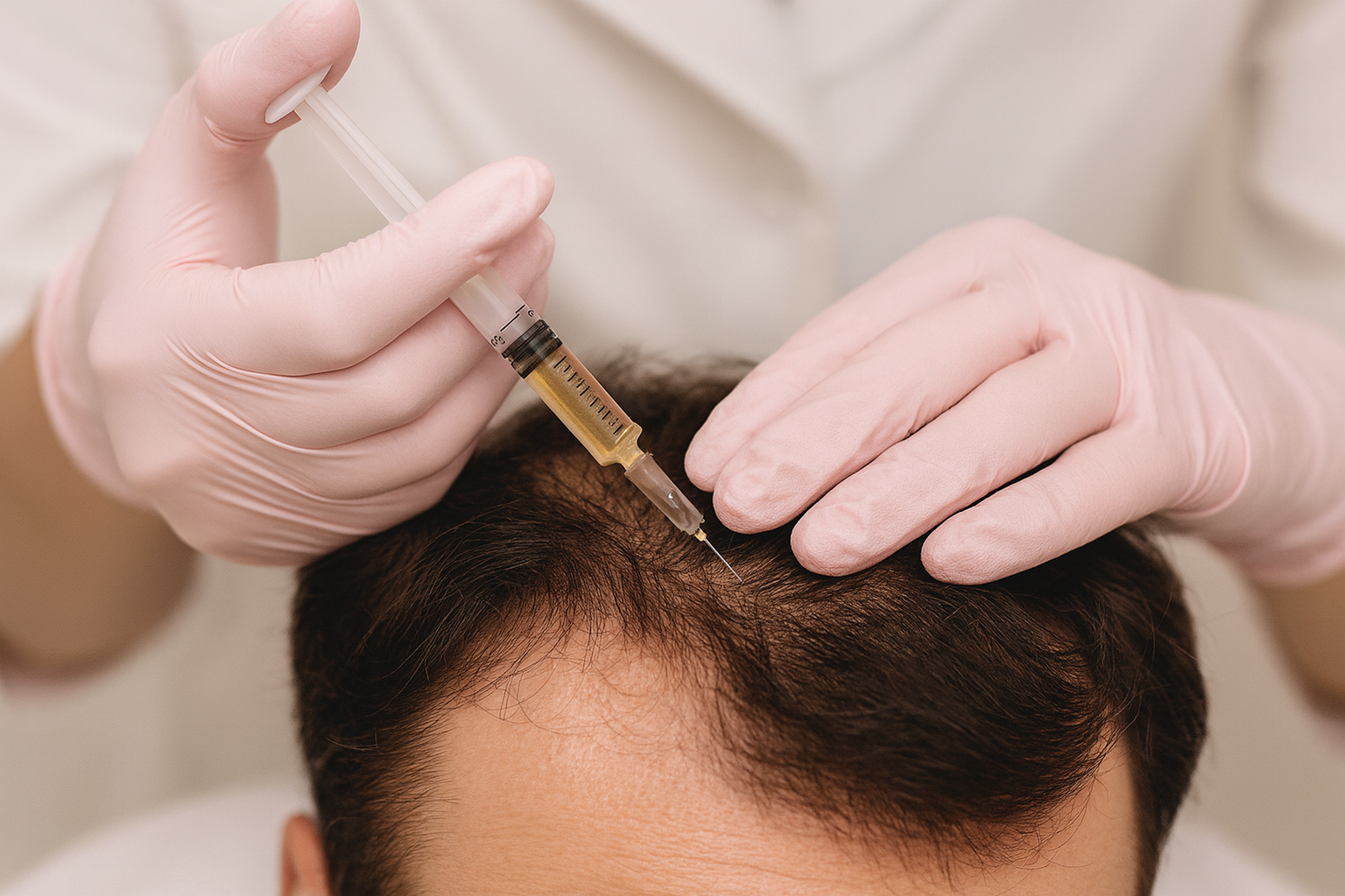 Traitement PRP cheveux homme - Dr Baron La Villa Esthétique